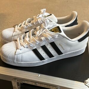 Adidas Superstar White and Black Sneakers